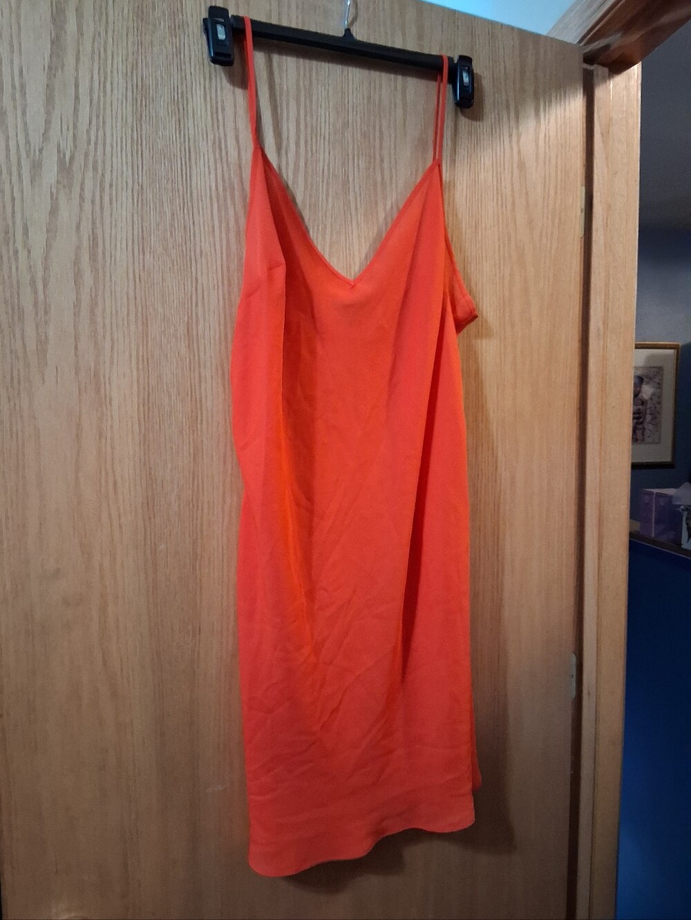 Lauren Ralph Lauren Vibrant Orange Slip  Dress Size 16, Flowy